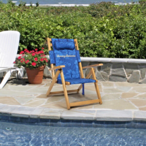 Tommy Bahama Beach Chair Cool Chairs Folding Wooden High Tall Reclining Sun New - $143.99