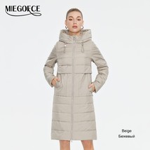 MIEGOFCE 2023 New Spring Autumn Women&#39;s Long Coat Long Sleeve Quilted Female Sol - £94.56 GBP