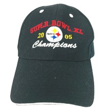 Pittsburgh Steelers NFL Super Bowl XL Champions Black Gold Adjustable Cap Hat - £15.89 GBP