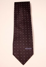 MISSONI ITALY Navy Dotted Print DRESS TIE Cravatte 100% SILK Logo BRANDED - $118.77