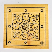 Vintage Outlines Geometric Stars Swirls Squares Circles Rubber Stamp Sun - £15.94 GBP