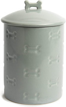 Park Life Designs 1.4 Qt. Ceramic Pet Treat Jar Manor Gray Countertop Container - £18.20 GBP