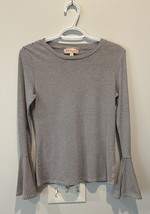 Philosophy Striped Long Bell Sleeve Top Women&#39;s Size Small - $13.99