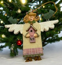 Vintage Kurt S Adler Angel Christmas Tree Ornament Birds &amp; Birdhouse Folk Art - £11.82 GBP