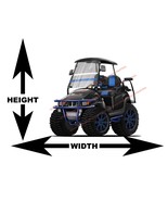 Golf Cart Cartoon Hot Rod Wall Art Decal - $32.00+