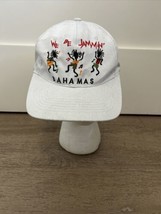 Vintage &quot;WE BE JAMMIN&#39;&quot; Bahamas Hat White Cap Snapback Reggae Rasta - $12.00