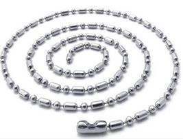 4 STAINLESS STEEL 24" DELUXE BALL CHAIN NECKLACE jewelry #560 mens women... - $8.26