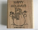 Stampin Up Happy Holidays Rubber Stamp 1999 - £9.39 GBP
