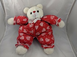 Fun World Bear Plush Red Heart Outfit 15 Inch Stuffed Animal toy - £14.27 GBP