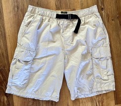 Timberland Swim Trunks Mens L Khaki Belted Adjustable Waist EUC - $32.67