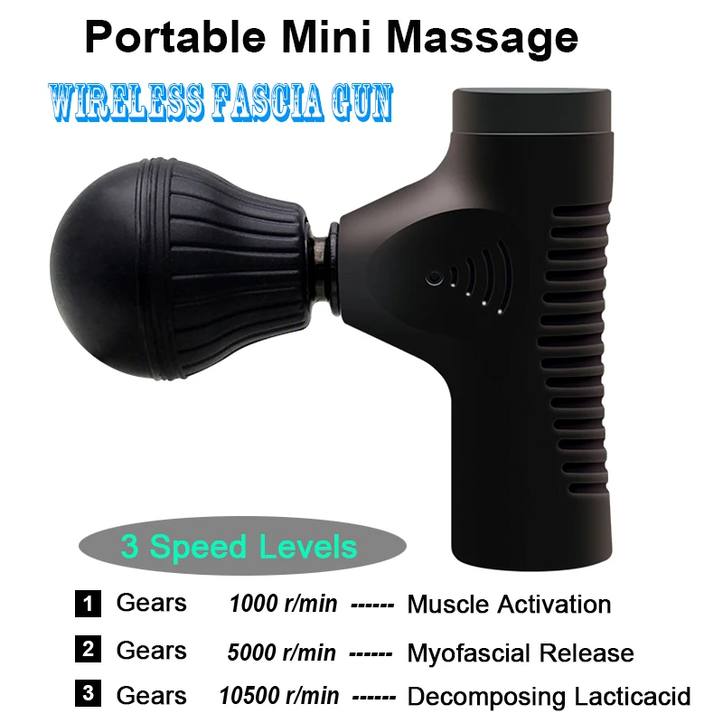 Level electric massage fascia gun deep tissue muscle pain relief massager for back body thumb200