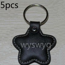 5pcs Leather 125KHz RFID ID EM4100 Proximity Induction Tag Token Keyfob For Door - £17.90 GBP