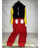 Disney Parks Mickey Mouse Cosplay Jumpsuit Footless Pajamas Bodysuit Size M - £29.97 GBP
