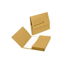 5 Star Document Wallet Half Flap 285gsm Capacity 32mm A4 Yellow [Pack of... - $47.00
