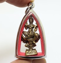 Lord Vishnu God Narai Ride Garuda Song Krut Hindu Miracle Amulet Blessed Pendant - £42.17 GBP