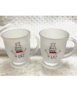 Holiday Frosted Snowmen 14.6oz Coffee Mug Pair &quot;There&#39;s No Place Like Ho... - $394.05 MXN