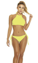 Forplay Bonaire Yellow Halter Sporty Bikini 2pc Swimwear 446001 - £19.76 GBP+