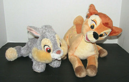 Disney Store Bambi &amp; Thumper Plush Stuffed Toys - £23.37 GBP