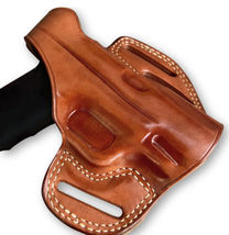 Fits WALTHER P5 Com 3.42”BBL Pancake Leather Belt Holster With 3 Slot #1088# RH image 5