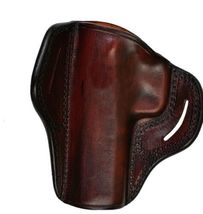 Fits Smith&Wesson 686 Leather Belt Holster 4”BBL Open Top. Basket Weave Design. image 4