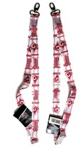 Lot of 2 Los Angeles Rams Lanyard Key Chains Metal Clasp 19&quot;L X 1&quot;W Pink White - £9.87 GBP