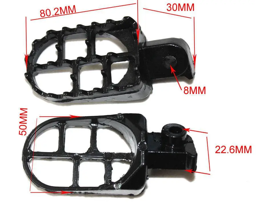 New 3.1 Inch Length X 2.0 Inch Width Foot Pegs Pedals For For PW 50 (ALL... - $16.66