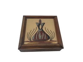 VINTAGE Native American Navajo Indian Sand Painting Art Signed Wedding Vase - $43.21