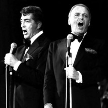 Dean Martin Frank Sinatra in tuxedos singing together on stage 12x12 inch photo - £15.69 GBP