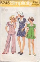 Simplicity Vintage 1974 Pattern 6245 Size 10 GIRLS,2 Piece Dress Or Top &amp; Pants - £3.08 GBP
