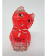 Red Cat Pepper Shaker Single Blown Plastic Vintage - £7.53 GBP