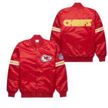 Men&#39;s NFL Kansas City Chiefs Satin Red Jacket - £95.91 GBP