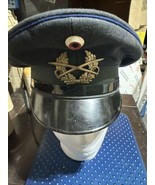 Vintage WEST GERMAN ARMY Bundeswehr OFFICER&#39;S HAT VISOR CAP 1969 - $49.49