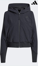 adidas Z.N.E Woven Full-Zip Hoodie Women&#39;s Sports Hoodie Top Asia-Fit NWT IS0308 - £84.81 GBP