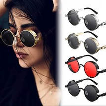 Small Round Sunglasses Women Rounded Vintage Brand Designer Circular Sun Glasses - £13.14 GBP