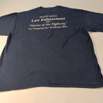 Gildan Ultra MADD Law Enforcement Men&#39;s Blue Cotton T-Shirt Long Sleeve ... - $191.28 MXN