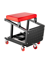 VEVOR Mechanic Stool, 300 lbs Capacity Black Garage Seat/Work Stool with... - $51.90