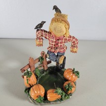 Home Interiors Scarecrow in Pumpkins Decorative Candle Holder Home Decor - $12.27