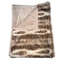 Pottery Barn Heavy Plush Brown Faux Fur Throw Blanket 50x60 Soft Cabin C... - $49.64