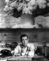 Humphrey Bogart In Deadline - U.S.A. Atomic Nuclear Explosion Behind Des... - $69.99