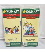 Vintage 90s Do-It Yourself Wood Yard Art Pattern Kids with Star Kids Parade - $14.80