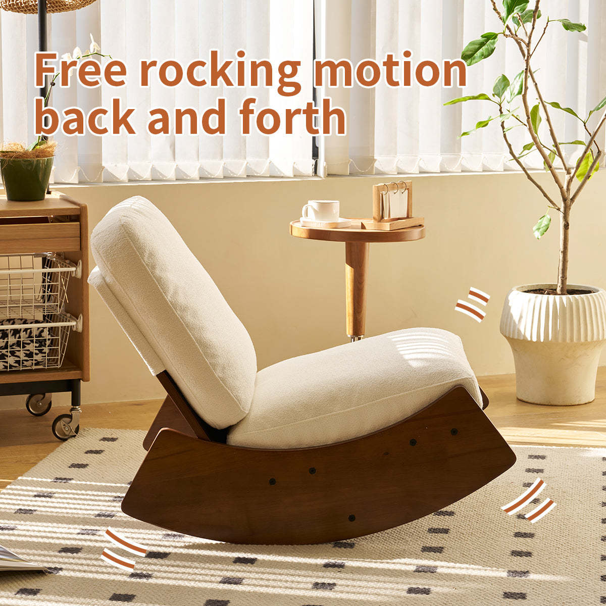 Comfortable Glider Rocking Chair | Solid Wood Frame Item image 2