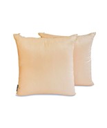 Plain Pillow Covers Beige Set of 2, Art Silk Plain, Solid - Beige Luxury - £13.36 GBP+