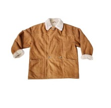 Vintage Men Cowboy Western Marlboro Men Shearling Sheepskin Horn Buttons... - $282.15