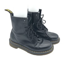Dr. Martens 10072 Black Smooth Leather Boots Lace Up Mens 5 Womens 6 - £56.72 GBP
