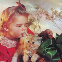 Perfect Picture Puzzle My Pet Vintage Girl &amp; Cat in a Basket Over 600 Pi... - $24.99