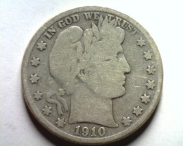 1910-S Barber Half Dollar Good G Nice Original Coin From Bobs Coins Fast Ship - £20.39 GBP
