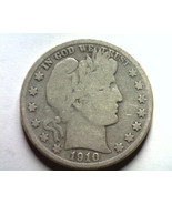 1910-S BARBER HALF DOLLAR GOOD G NICE ORIGINAL COIN FROM BOBS COINS FAST... - $26.00