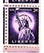 U S Stamp - Plate Block Of 4 Statue Of Liberty Stamp 1959 - $6.00