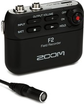 Zoom F2 Lavalier Body-Pack Compact Recorder, 32-Bit Float Recording, No - £155.86 GBP