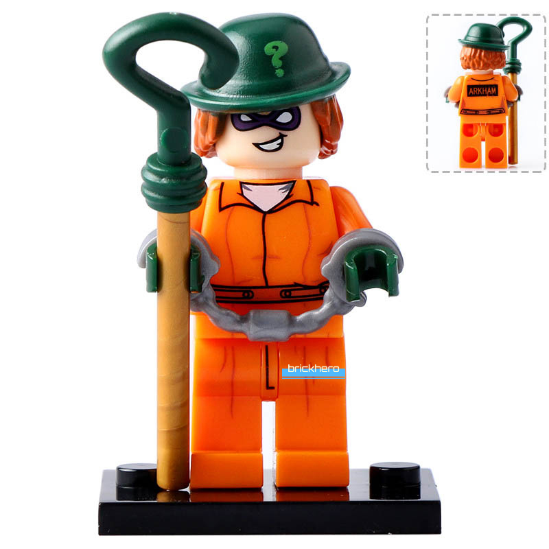 Arkham Prisoner Riddler DC The Lego Batman Movie Lego Minifigure Brick Toys Gift